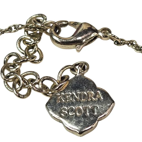 Kendra Scott Necklace Goldtone Multicolor Abalone Shell Pendant Classic Luxury - Picture 3 of 8